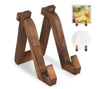 ANBEEISS 1 Pc Versatile Solid Wood Multi-Purpose Display Stand | Solid wood stand for plates, records, frames. For home, office, retail decor. Multi-purpose, 1 pc.