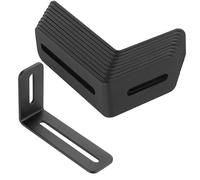 ANBEEISS 10 Pcs Heavy Duty 90° L Brackets, Black, 100x60x30mm | Adjustable corner braces, angle brackets for wood furniture, table, shelf. Heavy duty, black, 10 pcs, 100x60x30mm.