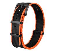 Anbeer 18mm Nylon Watch Strap,Premium Woven One-Piece Replacement Band for Men Women,Includes 4 Extra Spring Bars & Remover Tool,Black Buckle
