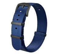 Anbeer 18mm Nylon Watch Strap,Premium Woven One-Piece Replacement Band for Men Women,Includes 4 Extra Spring Bars & Remover Tool,Black Buckle