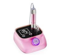 ANBEISTEE Electric Nail Drill 45000 RPM, Professional Rechargeable Nail File Kit, Nail Drill Machine, Nail Grinder, Acrylic Nail Kit for Any Manicure, Pedicure, Gel Polishing Removing, Pink