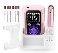 ANBEISTEE Professional 45000 RPM Electric Nail Cutter, Portable Nail File, Cutter Nails, Nail Drill, 15+h Battery Life, for Manicure/Pedicure/Shaping/Polishing, Pink