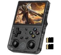 Anbernic RG353V Retro Handheld Game Console , Dual OS Android 11 and Linux System Support 5G WiFi 4.2 Bluetooth Moonlight Streaming TV Output 64G SD Card 4452 Games (RG353V-Transparent Black)