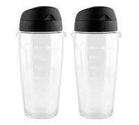 Anbige 2 pieces Oster Blender Replacement Parts Cups 20oz Smoothie Bottle Accessory Compatible with Oster Classic Series Blender