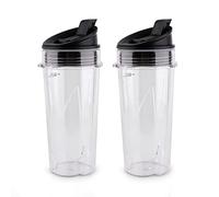 Anbige Replacement Parts 3 tabs cups intended for Nutri Ninja Blender, 2 Pack 16-ounce Single Serve Cup and Sip&Seal Lid Fit Ninja BL200 30/ BL201 30/BL201C 30/BL203QBK