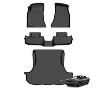 ANBINGO®-Floor Mats & Cargo Liner Custom for Dodge Challenger RWD 2015-2023 All Weather Protection TPE Heavy Duty Non-Slip Automotive Challenger RWD Floor Liners Fits Full Set Accessories, Black