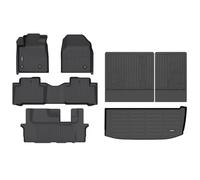 ANBINGO®Floor Mats & Cargo Liner Custom for Honda Pilot 2009-2015 Full Set Waterproof Car Mats All Weather Guard TPE Pilot Mats Set Black