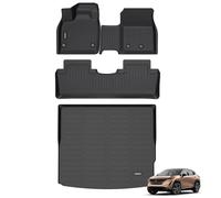 ANBINGO®-Floor Mats & Cargo Liner Custom for Nissan Ariya 2023. All Weather Protection TPE Waterproof Non-Slip Car Floor Mats 1st, 2nd Row Set & Cargo Mat -Black