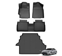 ANBINGO®-Floor Mats & Cargo Liner Custom for Toyota Camry 2007-2011 All Weather Protection TPE Heavy Duty Non-Slip Automotive Camry 2007-2011 Floor Liners Fits Full Set Accessories, Black