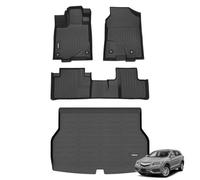 ANBINGO® Floor Mats & Cargo Liner for Acura RDX 2016-2018, All Weather TPE RDX Floor Liners | 1st & 2nd Row Custom Mats Full Set | RDX Accessories - Black