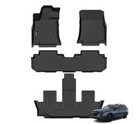 ANBINGO®-Floor Mats Custom Fit for Subaru Ascent 2019-2024 2025 7/8 Passenger All Weather Protection TPE Automotive Floor Liners 1st& 2nd& 3rd Row Full Set Accessories-Black