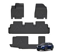 ANBINGO®-Floor Mats Custom for 2024 2023 2022 Nissan Pathfinder 8 Passenger/Infiniti QX60 7 Passenger Waterproof Car Mats All Weather Mats Automotive Floor Liners Front& Rear& 3rd Row Full Set Black