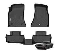 ANBINGO®-Floor Mats Custom for Dodge Challenger RWD 2015-2023 All Weather Protection TPE Heavy Duty Non-Slip Automotive Challenger RWD Floor Liners Fits Full Set Accessories, Black