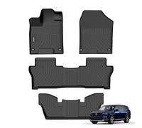 ANBINGO Floor Mats Custom for Honda Pilot 7 Passenger 2022 2021 2020 2019 2018 2017 2016 Waterproof Car Mats All Weather Mats Guard Automotive Floor Liners Front& Rear& 3rd Row Full Set Black