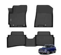 ANBINGO Floor Mats Custom for Hyundai Venue 2023 2022 2021 2020 All-Weather Protection Mats TPE Anti Slip Design Automotive Floor Liners Fits Front& 2nd Row Full Set Accessories Black