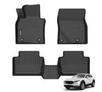 ANBINGO Floor Mats Custom for Mazda CX-30 2023 2022 2021 2020 All-Weather Protection Mats TPE Anti Slip Automotive Floor Liners Fits Front& 2nd Row Full Set Accessories Black