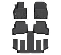ANBINGO Floor Mats Custom for Mazda CX9 (Only Fit 6 Passenger Without 2nd Row Console) 2016-2023 Waterproof All Weather Car Mats Guard Liners Front & Rear & 3rd Row CX-9 Full Set Accessories -Black