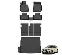 ANBINGO® Floor Mats & Seatback Cargo Liner for X3 2025 | All Weather TPE Floor Liners | 1st & 2nd Row Custom Mat Full Set | Accessories - Black