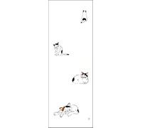 染の安坊 Anbo Tenugui Hand Towel, Calico cat, Mikeneko, 100% Cotton, Made in Japan, 35cm×100cm