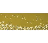 染の安坊 Anbo Tenugui Hand Towel, Dragonfly on The Rice Ears, Dark Yellow, 100% Cotton, Made in Japan, 13.8 x 39.4 inches