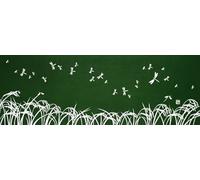 染の安坊 Anbo Tenugui Hand Towel, Dragonfly on The Rice Ears, Deep Green, 100% Cotton, Made in Japan, 13.8 x 39.4 inches