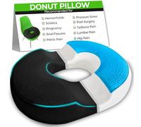 ANBOCARE Donut Gel Sitting Pillow - Orthopedic Memory Foam for Tailbone Pain, Hemorrhoid, Bed Sores, Postpartum, Prostate, Coccyx & Sciatica Pain