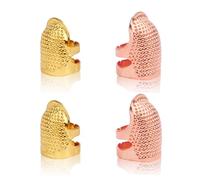 Anboli Thimble, Handicraft Sewing Thimble, Finger Protector, Sewing Tool, Set of 4, Adjustable Finger Shield, Anti-Slip, Sewing Finger Protection, DIY Sewing Tools, Craft Supplies, Free Thimble