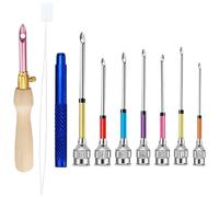 ANBOO 10Pcs Punch Needle Kit Embroidery Needle Stitching Tool,Punch Needle Embroidery Pen Kits Suitable for Beginners Adults