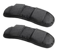 ANBOO 2 Pack Shoulder Strap Pads for Bags - Black Removable Non-Slip Cushion Pads (7.5x22cm) for Backpacks, Luggage, Guitar Straps - Pressure Relief & Comfort