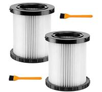 ANBOO 2 Packs DCV5801H Wet/Dry Vacuum Hepa Replacement Filter Fit for Dewalt DCV580 and DCV581H, Washable and Reusable, with 2 Brushes (5801h filter)
