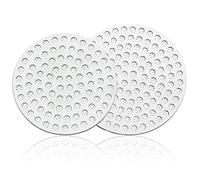 ANBOO 2 Pcs 53mm 58mm Puck Screen,Reusable 316 Stainless Steel Puck Screen Double Layer Espresso,Coffee Puck Screen 1.7mm Thick 150 Micron Filter Easy to Clean for Barista