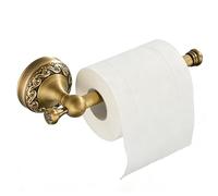 ANBOO Brushed Brass Toilet Roll Holder Wall Mounted, Vintage Gold Toilet Roll Holder with Concealed Screws, Rust-Resistant Antique Brass, Brushed Bronze, for Bathroom, Kitchen