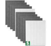 ANBOO C545 H13 True HEPA Replacement Filter S for Winix C545 Air Purifier, 2 True HEPA + 8 Activated Carbon Filters