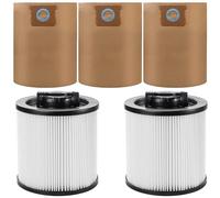 ANBOO DXVC6910 Cartridge Filter Replacement for DEWALT 6 to 16 Gallon Wet/Dry Vacuum Cleaners & DXVA19-4101 Replacement Filter Bags for DEWALT 6-10 Gallon, 2 Pack Filter & 3 Pack Bags