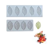 ANBOO Leaf Shape Tuile Moulds, 3D Silicone Mould Cake Decoration Fondant Mold for Baking Dessert Cake Candy Chocolate Frost Form DIY Craft, Bpa-Free Lace Silicone, Leaf Mould