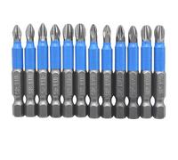 ANBOO Magnetic Bits Set Tools, Long, Phillips and Pozidriv Screwdriver Bit Set, 1/4 Inch Hex Shank, Phillips Screwdriver Bit Set, Special Screwdriver, 50 mm Long Bits