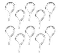 ANBOO Pack of 10 M6 Screw Hooks Hanging Hooks, 33 x 63 mm Hook Screws with Spring Buckle, Eye Hooks for Clutch Components, Lamps, Advertising & Decoration