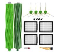 ANBOO Replacement Parts for iRobot Roomba i7 i7+ i3 i3+ i4 i6 i6+ i8 i8+/Plus E5 E6 E7 i5+ j5+, I & E & J Series, 1 Set of Rubber Brushes, 4 High Performance Filters, 4 Side Brushes