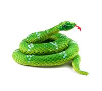 Anboor 160cm Realistic Snake Plush Toy, Long Stuffed Animal, Lifelike Large Toy for Kids as Party Prank Props (Green)