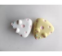 Anboor 2 Pcs Slow Rising Cheese Squishy Toys For Kids Mouse Food Foam Animal Stress Squishes Cute Squeeze Toy