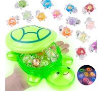Anboor 20Pcs Small Resin Turtle with 1 Pc 9.84 Inches Jumbo Resin Turtles, Luminous Resin Turtles Glow in The Dark for Fairy Garden Dollhouse Fish Tank Aquarium Decor
