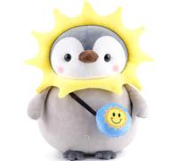 Anboor 35cm Sun Penguin Stuffed Animal, Cute Plush Toy Soft Pillow Plush with Sun Outfit, Stuffed Penguin Plushies Animals Toys for Boys Girls Birthday Party Favors
