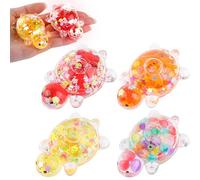Anboor 4 Pcs Big Resin Turtle Luminous Resin Turtles, Slow-Fall Glitter Turtle Decor, Glow in The Dark Sensory Desk, Fun & Calming Fidget for Office & Home, Unique Turtle Gifts