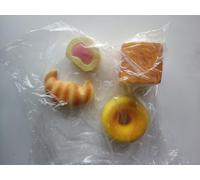 Anboor 4 Pcs Dessert Squishy Square Cake, Croissant, Swiss Roll, Donut Slow-Rising Foam Toys Gift For Halloween Christmas Easter Kids And Adults