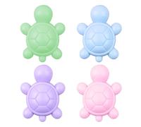 Anboor 4pc Sea Turtle Squishies, Kawaii Squeeze Animals for Kids, Stress Relief Sensory Toys, Party Birthday Novelty