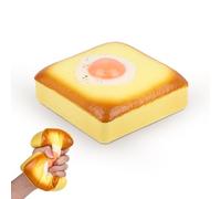 Anboor 5.5'' Squishies Food Toy, Realistic Egg Toast Squishies Slow Rising, Stress Relief Scented Food Squishy for Kids, Soft Foam Squishies Fidget Toys