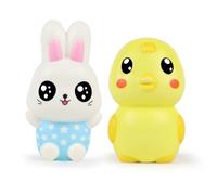 Anboor Easter Squishy Rabbit Chick Squishy 2 Pcs Slow Rising Squeeze Toys Stress Relief Kawaii Soft Squishies Sensory Toys Gift Collection