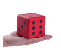 Anboor Large Foam Dice for Adults kids - 3.15" Jumbo Big Colorful Dice Giant Soft Fun for Game Nights & Classroom Activities (Red)
