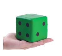 Anboor Large Foam Dice for Adults kids - 3.15" Jumbo Big Colorful Dice Giant Soft Fun for Game Nights & Classroom Activities (Green)