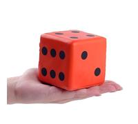 Anboor Large Foam Dice for Adults kids - 3.15" Jumbo Big Colorful Dice Giant Soft Fun for Game Nights & Classroom Activities (Orange)